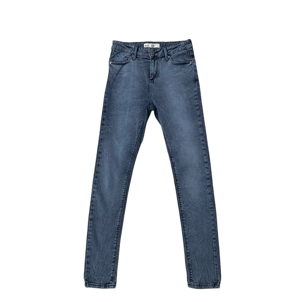 TopShop Moto Petite Jamie Skinny Dark Gray Mid-Rise Denim Jeans Size 28 x 28L